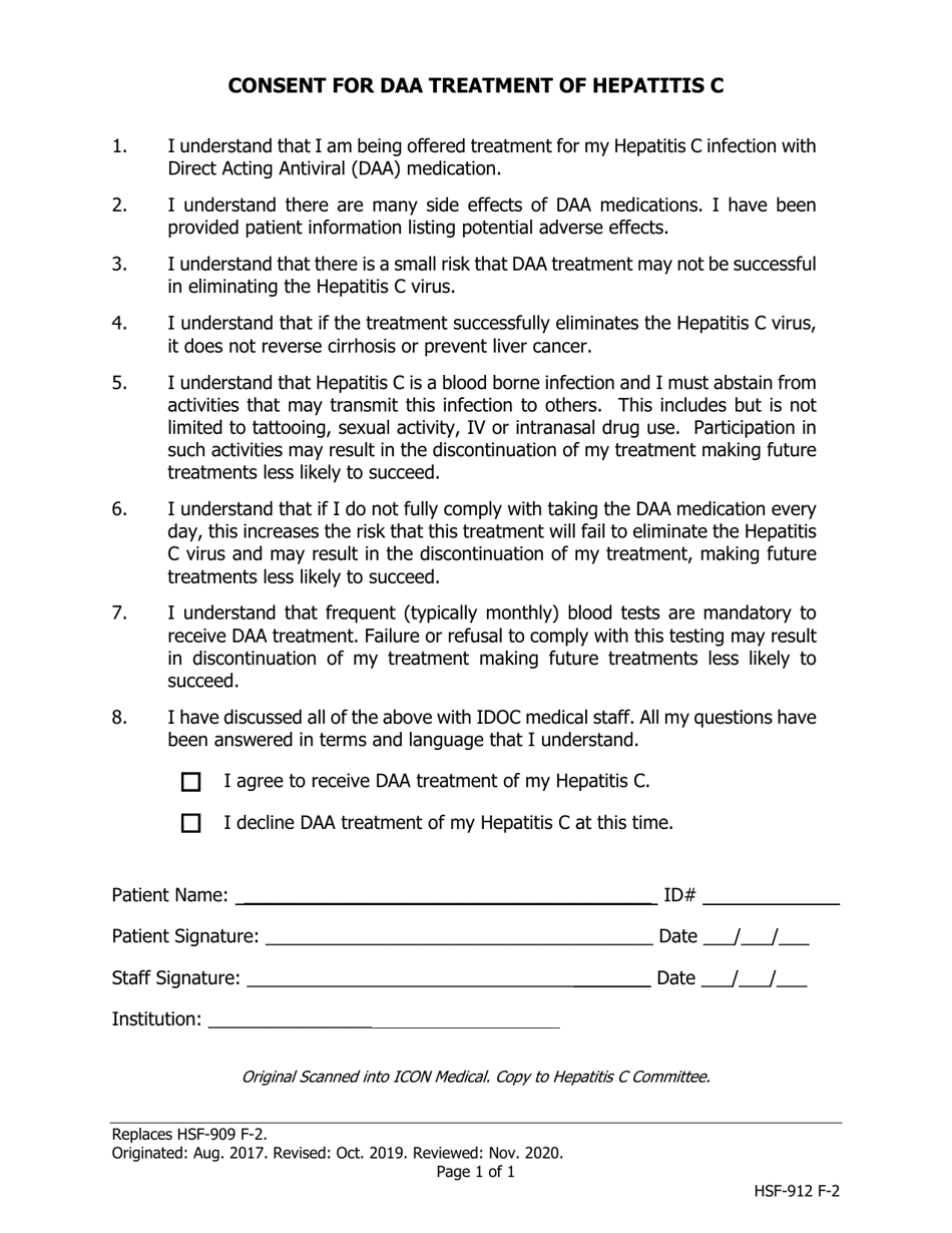 Consent for Daa Treatment of Hepatitis C - Iowa, Page 1
