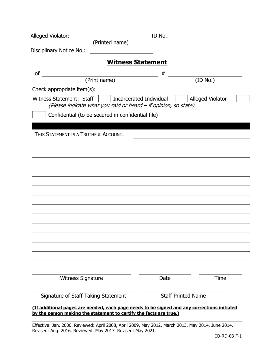 Iowa Witness Statement - Fill Out, Sign Online and Download PDF ...