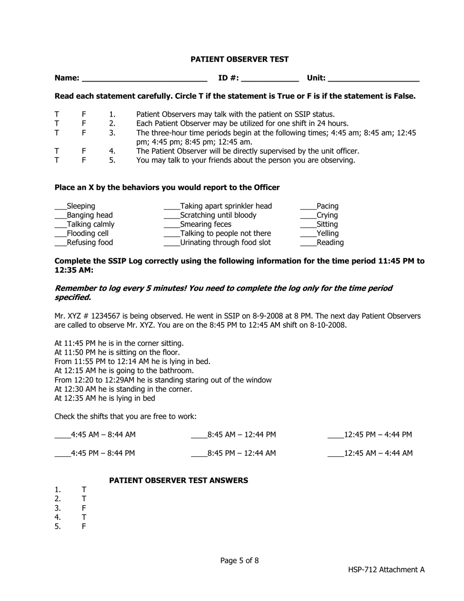 Attachment A Patient Observer Application - Iowa, Page 5