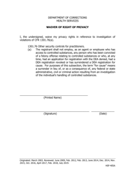 Document preview: Waiver of Right of Privacy - Iowa