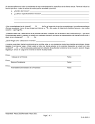 Cuestionario De Colocacion En Casa Para Libertad Condicional (Ofensor Sexual) - Iowa (Spanish), Page 3
