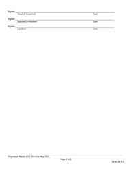 Parolee Home Placement Questionnaire - Iowa, Page 3