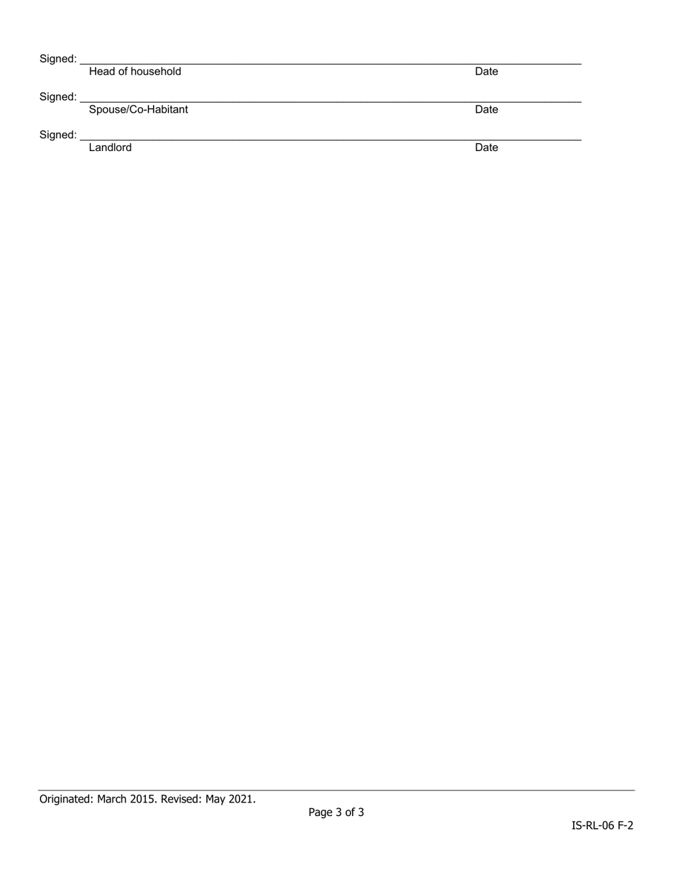 Parolee Home Placement Questionnaire - Iowa, Page 3