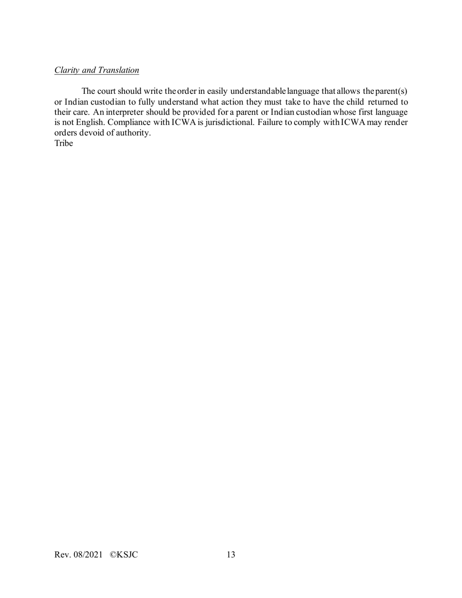 Form 215.1 Indian Child Welfare Act Journal Entry and Order of Adjudication - Kansas, Page 13