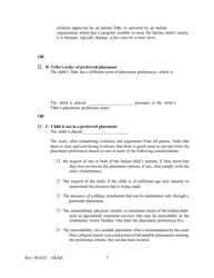 Form 215.1 Indian Child Welfare Act Journal Entry and Order of Adjudication - Kansas, Page 7