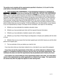 Form B Family Law Case Requirements Order (Without Minor Children) - Linn County, Iowa, Page 4