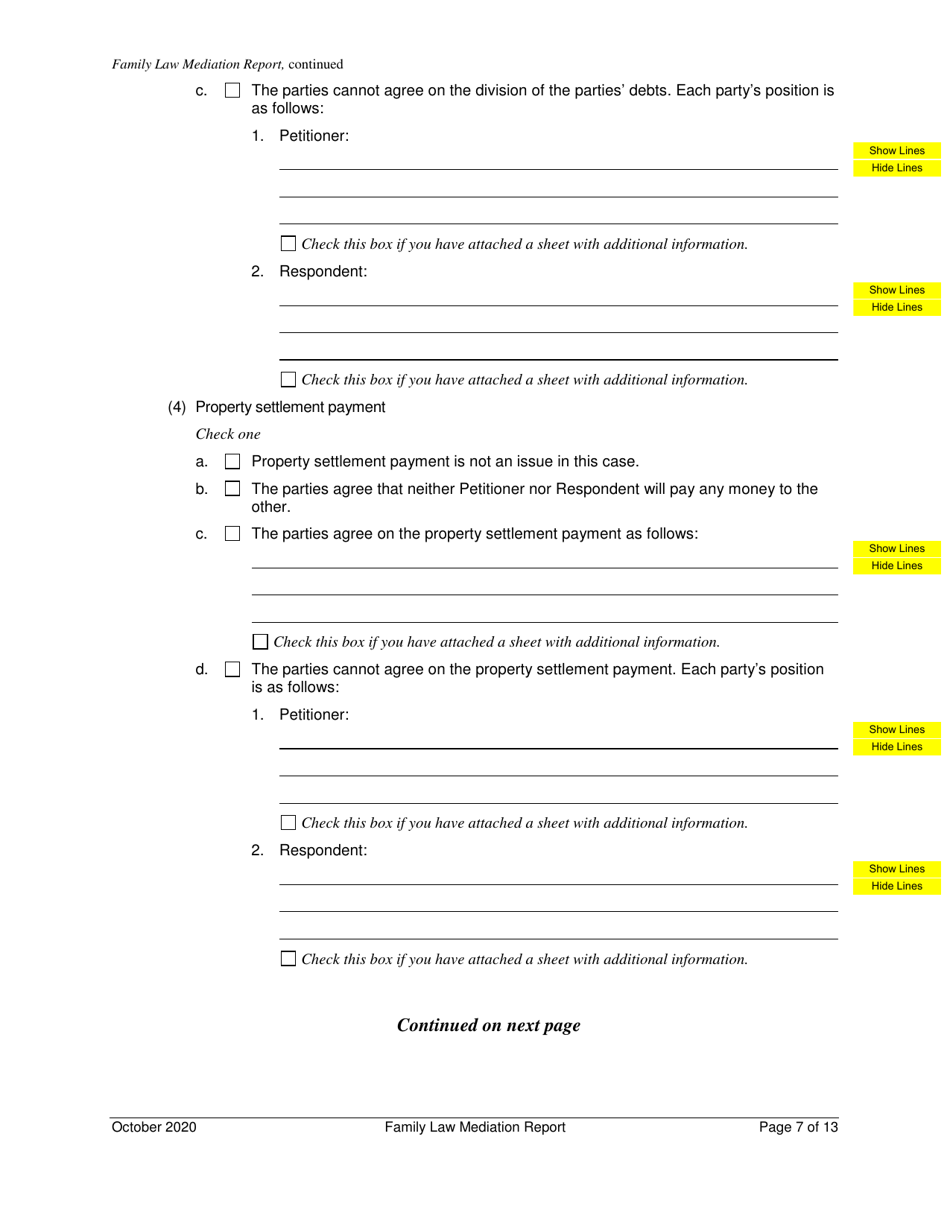 Family Law Mediation Report - Iowa, Page 7