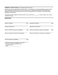 Informal Family Law Trial Pretrial Memorandum - Iowa, Page 5