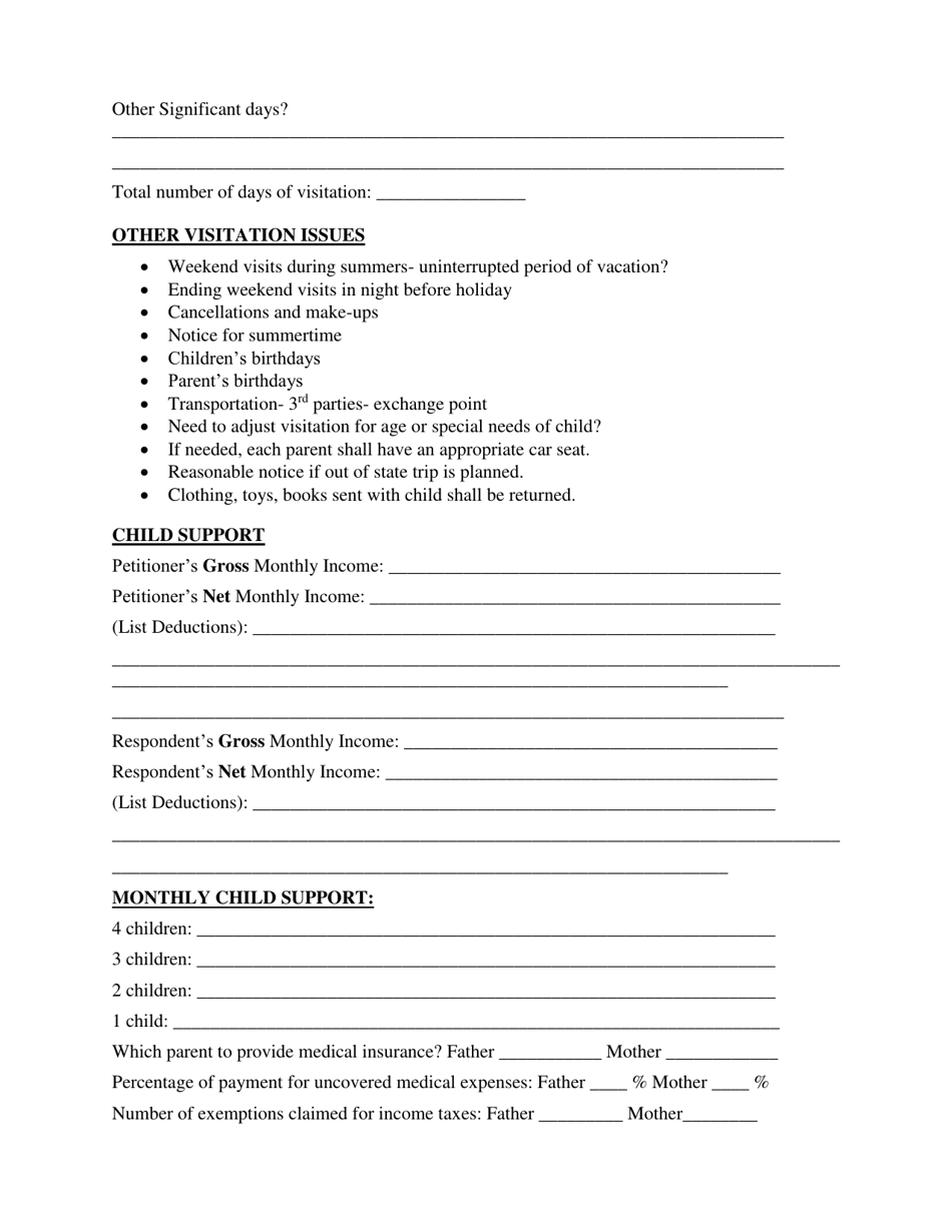 Parenting Plan Checklist - Judicial District 3 - Iowa, Page 3