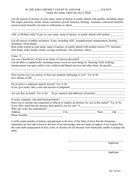 Application for Deferral of Fee, Costs, or Security and Financial Statement - Judicial District 4 - Iowa, Page 2