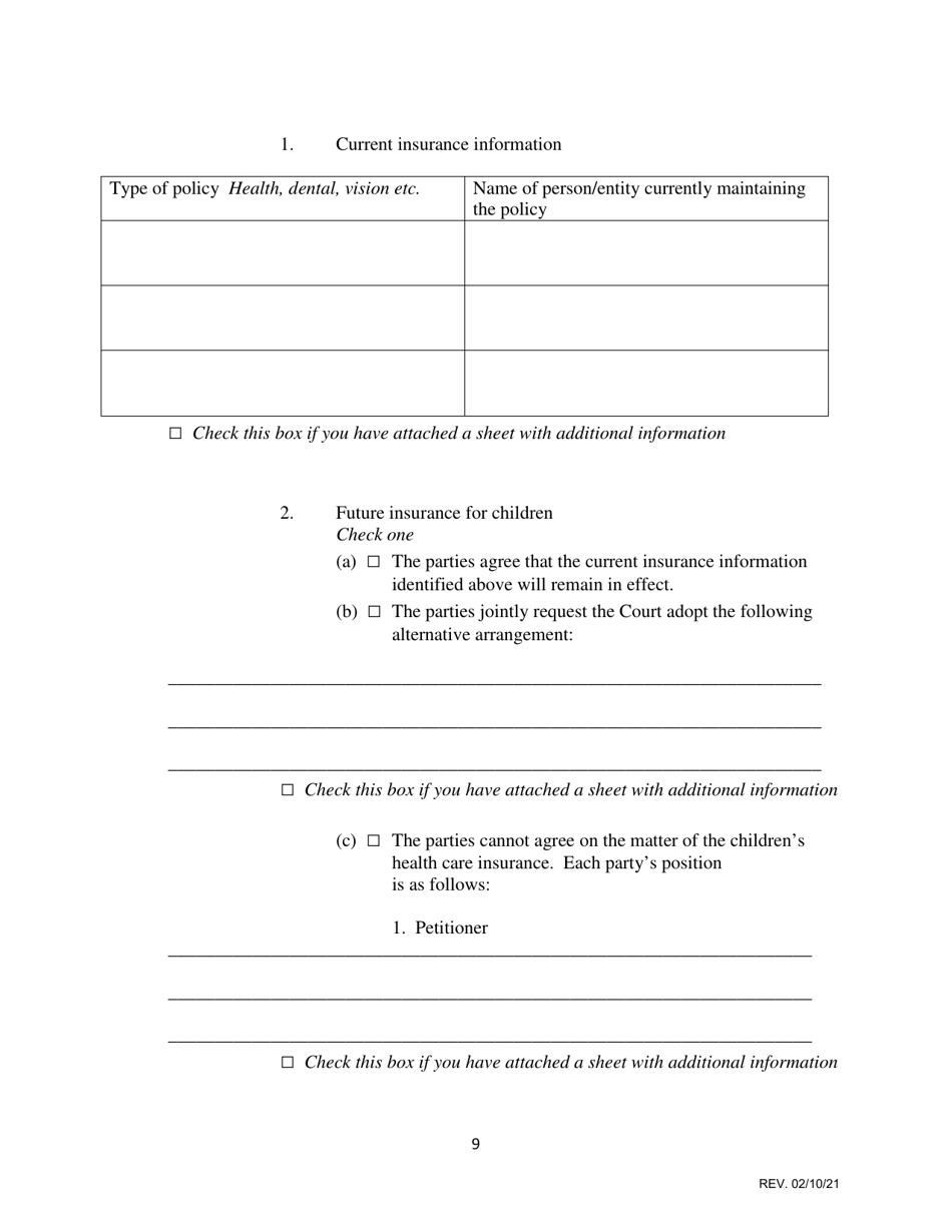 Statement of Resolved and Unresolved Issues - Iowa, Page 9