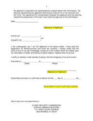 Application for Reimbursement - Iowa, Page 5
