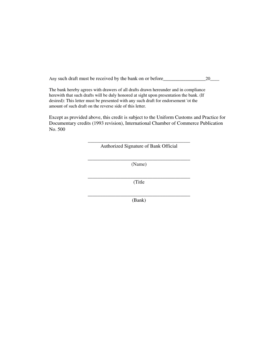 Georgia (United States) Irrevocable Transferable Standby Letter of ...