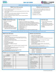 Form WH-58 Kentucky Women&#039;s Cancer Screening Program (Kwcsp) Data Collection Form - Kentucky, Page 2
