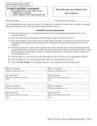 Form MCH-25A Verbal Lead Risk Assessment - Kentucky, Page 3