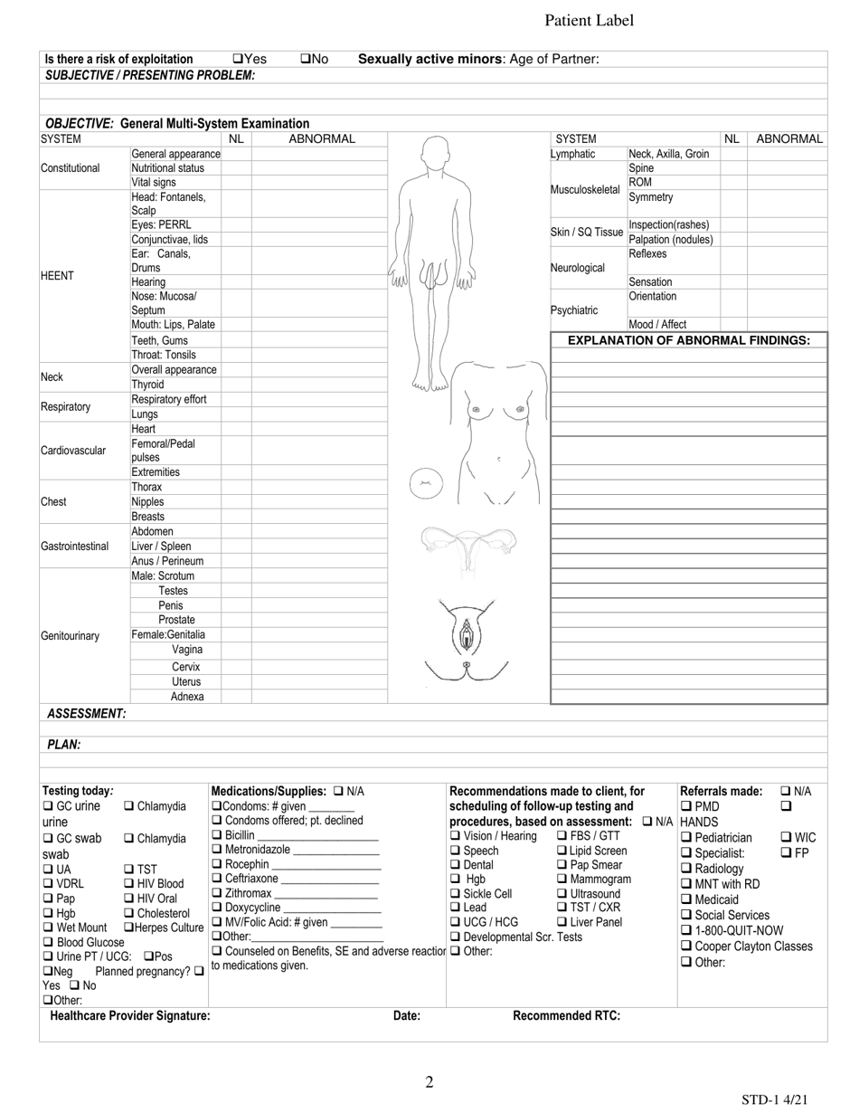 Form Std 1 Fill Out Sign Online And Download Printable Pdf Kentucky Templateroller 3099