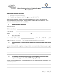 Form TB-31 &quot;Request Form - Tuberculosis Incentive and Enabler Program&quot; - Kentucky