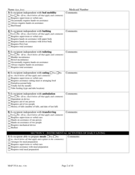 Form MAP351A Medicaid Waiver Assessment - Kentucky, Page 2