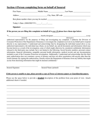 Consumer Complaint Form - Kentucky, Page 4