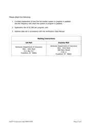 Application for Verification of a Risk Location System - Kentucky, Page 2