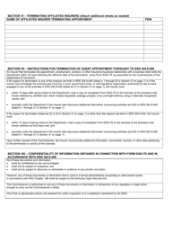 Form 8302-TE Termination of Producer Appointment - Kentucky, Page 2
