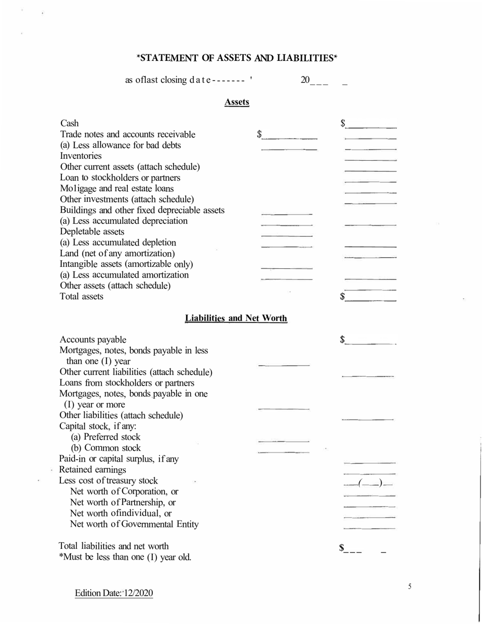 Application for Motor Vehicle Self-insurance - Kentucky, Page 5