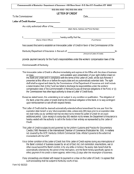 Form 142 &quot;Letter of Credit&quot; - Kentucky