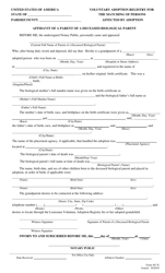 Form 447-E &quot;Affidavit of a Parent of a Deceased Biological Parent&quot; - Louisiana