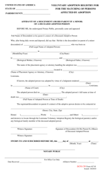 Form 447-H &quot;Affidavit of a Descendent (Or His Parent if a Minor) of a Deceased Adopted Person&quot; - Louisiana