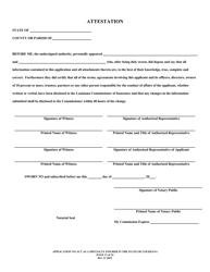 Application to Act as a Specialty Insurer in the State of Louisiana - Louisiana, Page 13