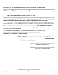 Application to Act as a Specialty Insurer in the State of Louisiana - Louisiana, Page 16