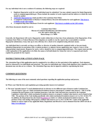 Application to Act as a Specialty Insurer in the State of Louisiana - Louisiana, Page 3