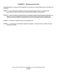 Application for a Certificate of Authority as a Louisiana Domiciled Insurer - Louisiana, Page 14