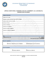 Application for a Certificate of Authority as a Louisiana Domiciled Insurer - Louisiana, Page 6