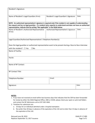 Form OAAS-PF-17-009 Continued Stay Request - Louisiana, Page 2