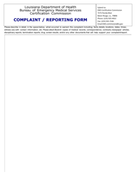 Emscc Complaint/Reporting Form - Louisiana, Page 2