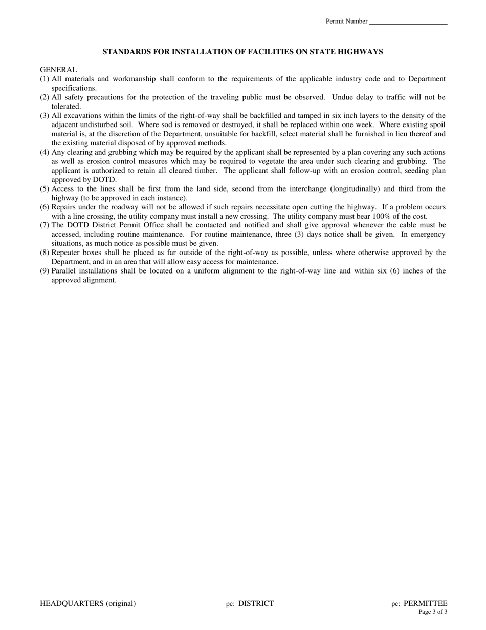 Project Permit - Louisiana, Page 3