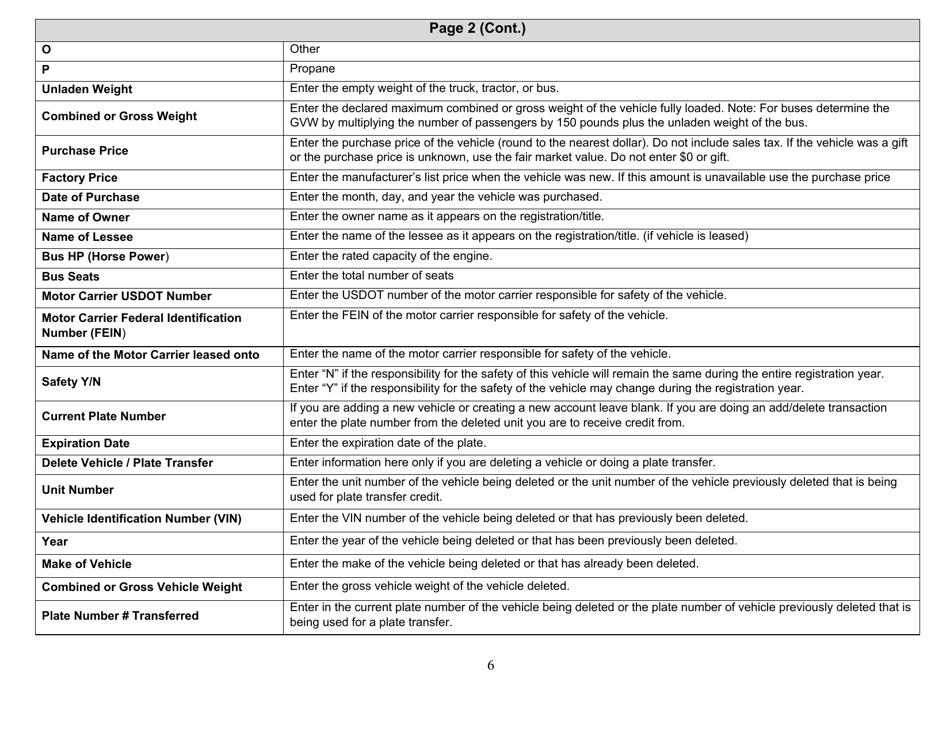 La Irp Application - Louisiana, Page 6