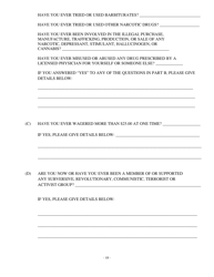 Personal Data Questionnaire - Louisiana, Page 18