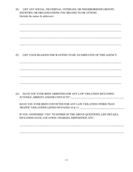 Personal Data Questionnaire - Louisiana, Page 19