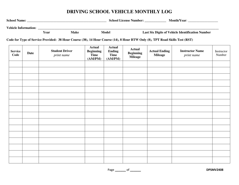 Form DPSMV2408 - Fill Out, Sign Online and Download Printable PDF ...