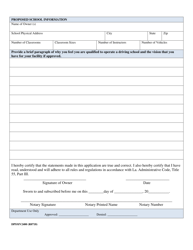 Form DPSMV2400 Initial Application for Driving School Owner Approval - Louisiana, Page 2