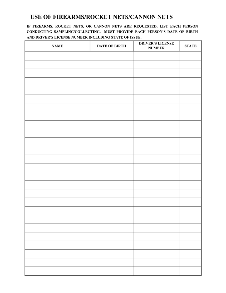 La Scientific Research and Collecting Permit Application - Louisiana, Page 5
