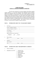 &quot;Complaint Form - Judicial Campaign Oversight Committee&quot; - Louisiana