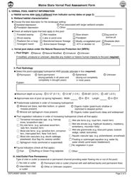 Form DEPLW0897-82008 Maine State Vernal Pool Assessment Form - Maine, Page 2