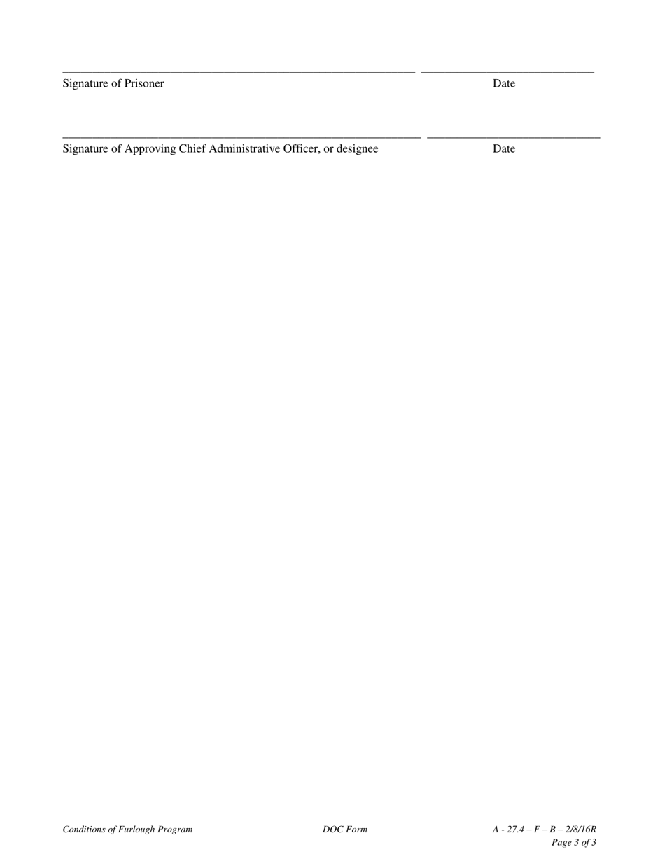 Conditions of Furlough Program - Maine, Page 3
