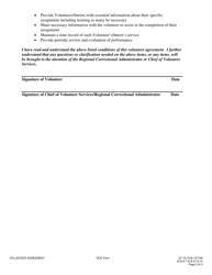Volunteer Agreement - Maine, Page 3