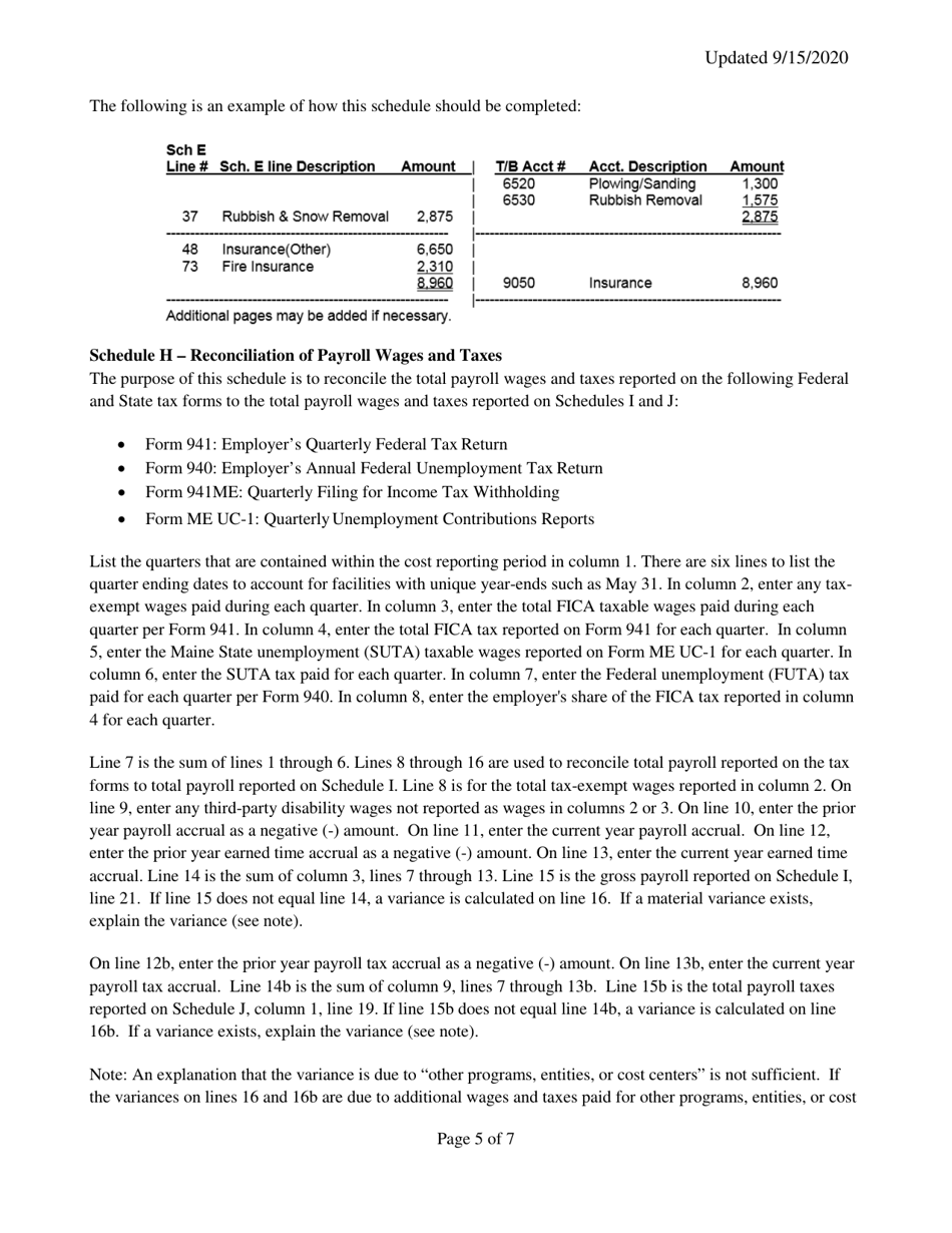 Instructions for Mainecare Cost Report for Appendix F Private Non-medical Institutions (Pnmi) - Maine, Page 5
