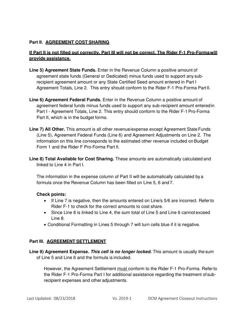 Instructions for Agreement Closeout Report - Cost Settled - Maine, Page 4