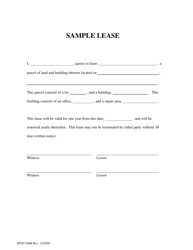 Document preview: Form MVD-386B Sample Lease - Maine